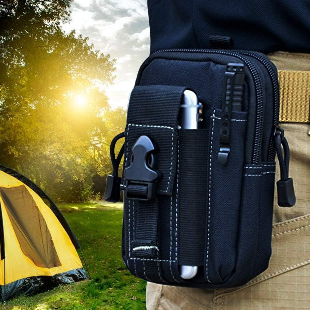 Outdoor Hunting Bag - กระเป๋าคาดเอวแบบยุทธวิธี Molle กระเป๋าคาดเอวทหาร EDC อุปกรณ์จัดเก็บเครื่องมือ ซองใส่โทรศัพท์