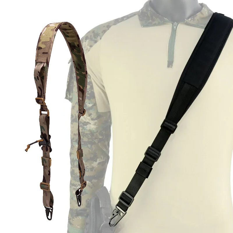 Rifle Sling Swivel - การล่าสัตว์ปืนไรเฟิลยุทธวิธีสลิงที่ถอดออกได้ 2 จุดเบาะ COMBAT Modular ยิงอุปกรณ์