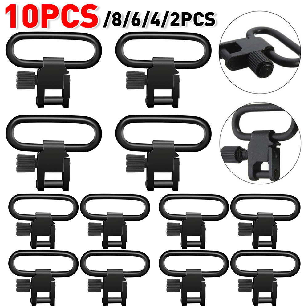 Rifle Sling Swivel - 2-10PCS 1in QD สลิงหมุนหัวเข็มขัดชุดปืนไรเฟิลยุทธวิธีสลิงหมุนอะแดปเตอร์ที่ถอดออกได้สลิงแหวนสําหรับกลางแจ้ง