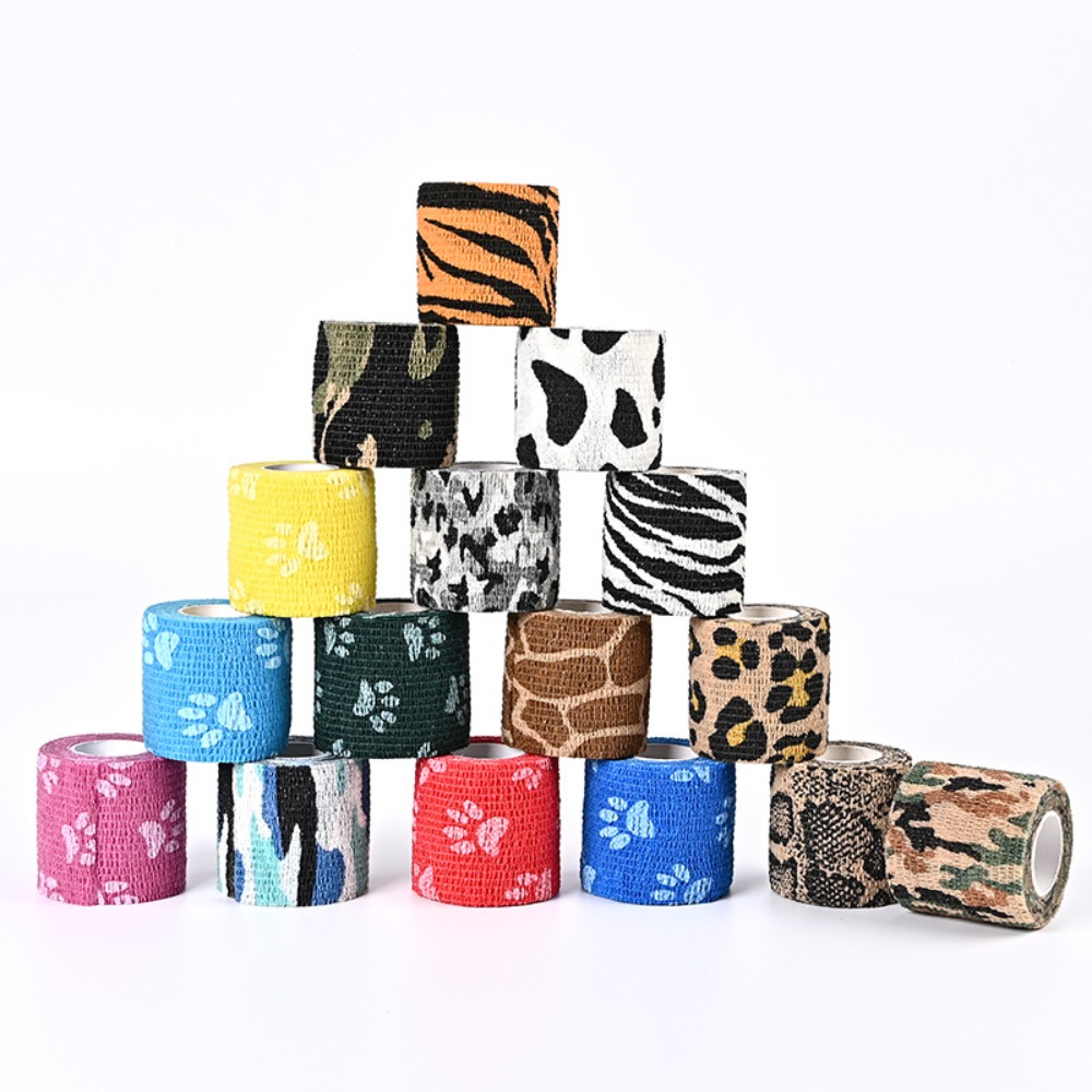 Outdoor Hunting Fabric - เทปพรางตัวลายพราง 10 ชิ้น แบบใช้ซ้ำได้ ติดแน่นเอง สำหรับปืนไรเฟิล