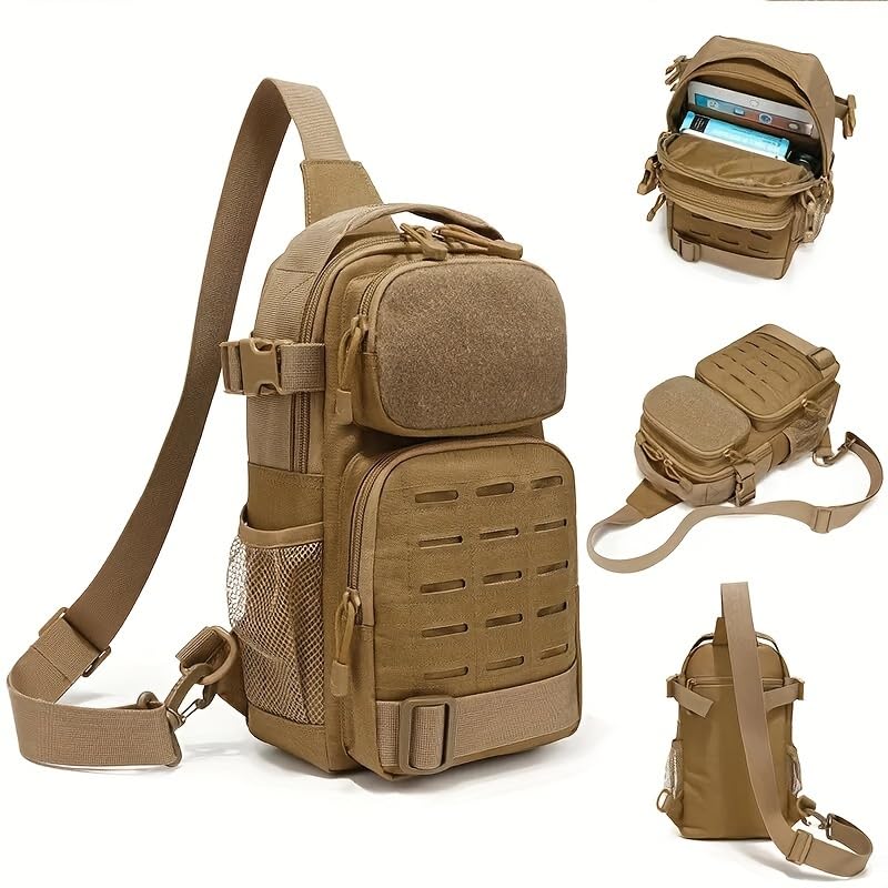 Outdoor Hunting Range - กระเป๋ากระเป๋าสะพายสำหรับผู้ชาย, กระเป๋าเป้สะพายหลังสำหรับกีฬากลางแจ้งกระเป๋าเดินทางกันน้ำกระเป๋าคาดหน้าอกทึบสำหรับการเดินทางเดินป่า