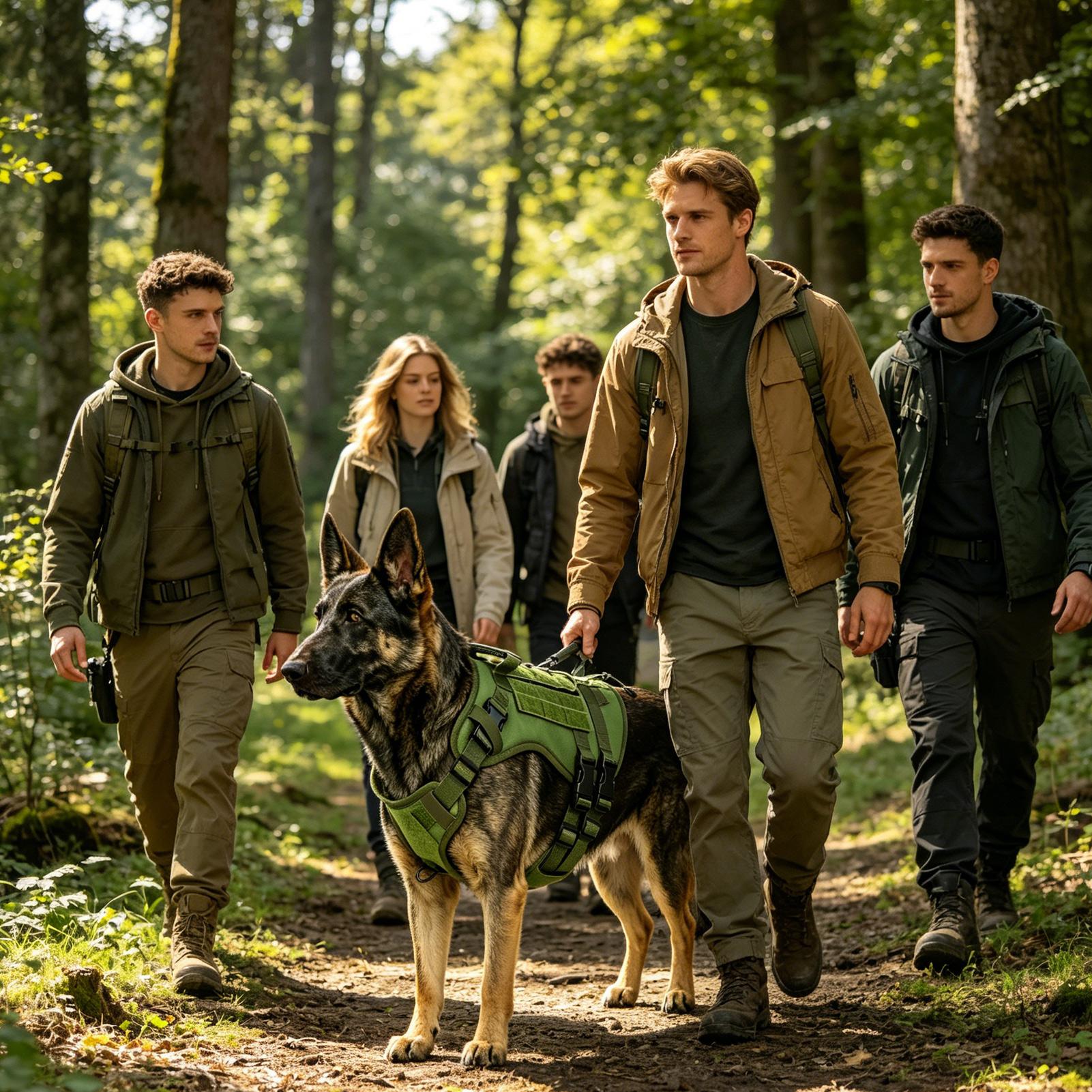 Outdoor Hunting Dog Supply - เสื้อกั๊กฝึกสุนัขแบบปรับได้ อุปกรณ์สำหรับสัตว์เลี้ยง สายรัดอกสุนัขสำหรับพาเดินเล่น เสื้อกั๊กบริการสำหรับสุนัขพันธุ์เล็ก กลาง ใหญ่