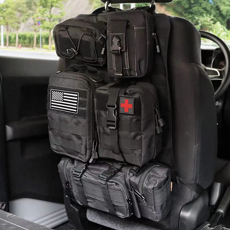 Outdoor Hunting Bag - กระเป๋าแขวนหลังเบาะรถยนต์, กระเป๋าจัดเก็บอุปกรณ์ยุทธวิธี, กระเป๋าเก็บของสำหรับการขับรถด้วยตนเอง การล่าสัตว์ และกิจกรรมกลางแจ้ง, กระเป๋าจัดเก็บแบบแยกประเภท