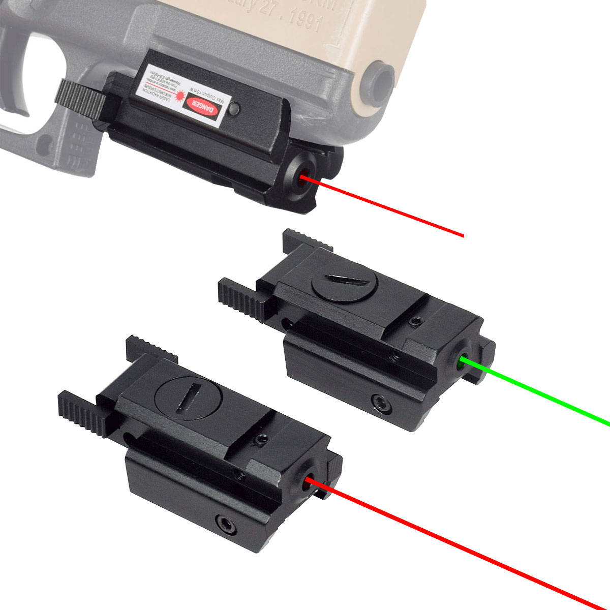 Outdoor Hunting Range - ยุทธวิธี Red Green Dot Laser Sight