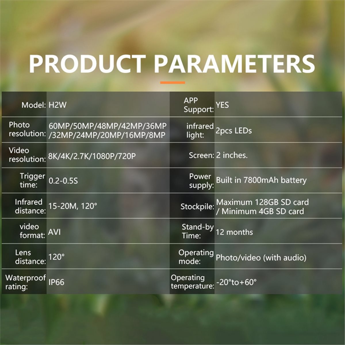 กล้องติดตามสัตว์ป่า AS62 8K HD - Outdoor Hunting Camera Wifi บทวิจารณ์และราคา