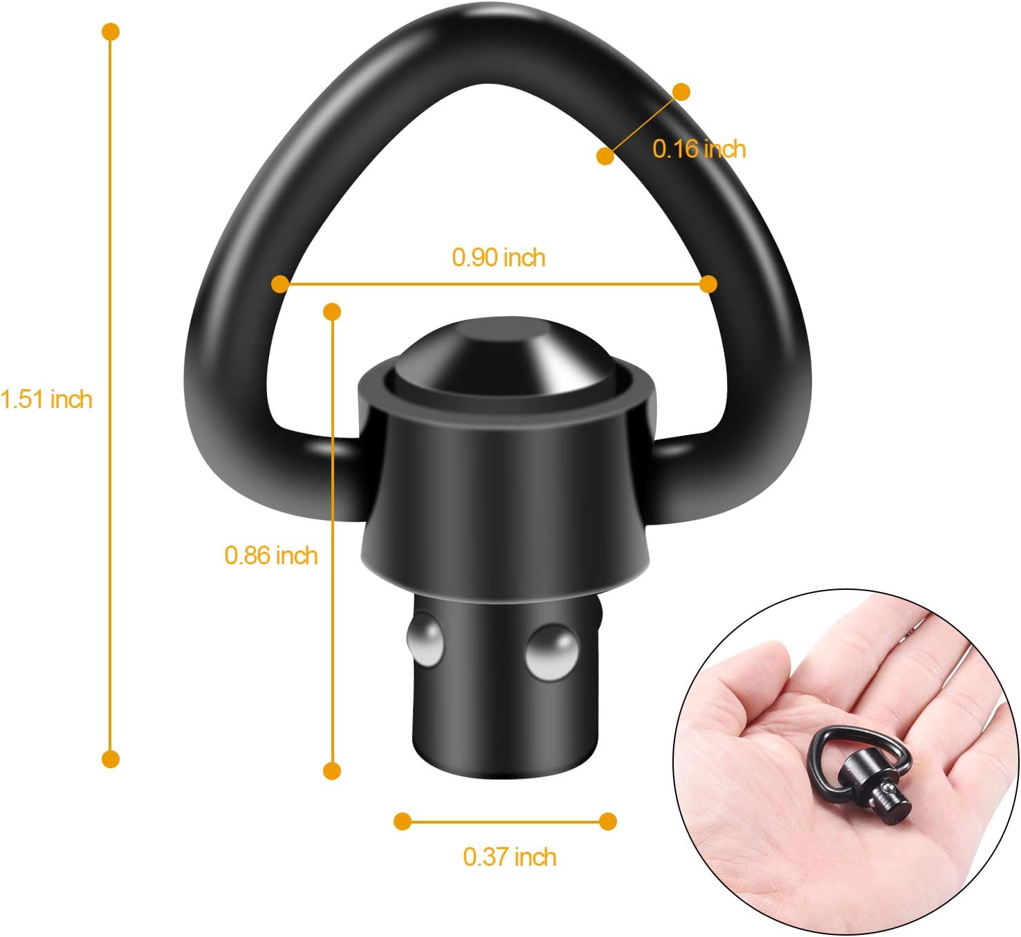 4PCS ยุทธวิธีสายคล้องปืนสลิงหม - Rifle Sling Swivel บทวิจารณ์และราคา