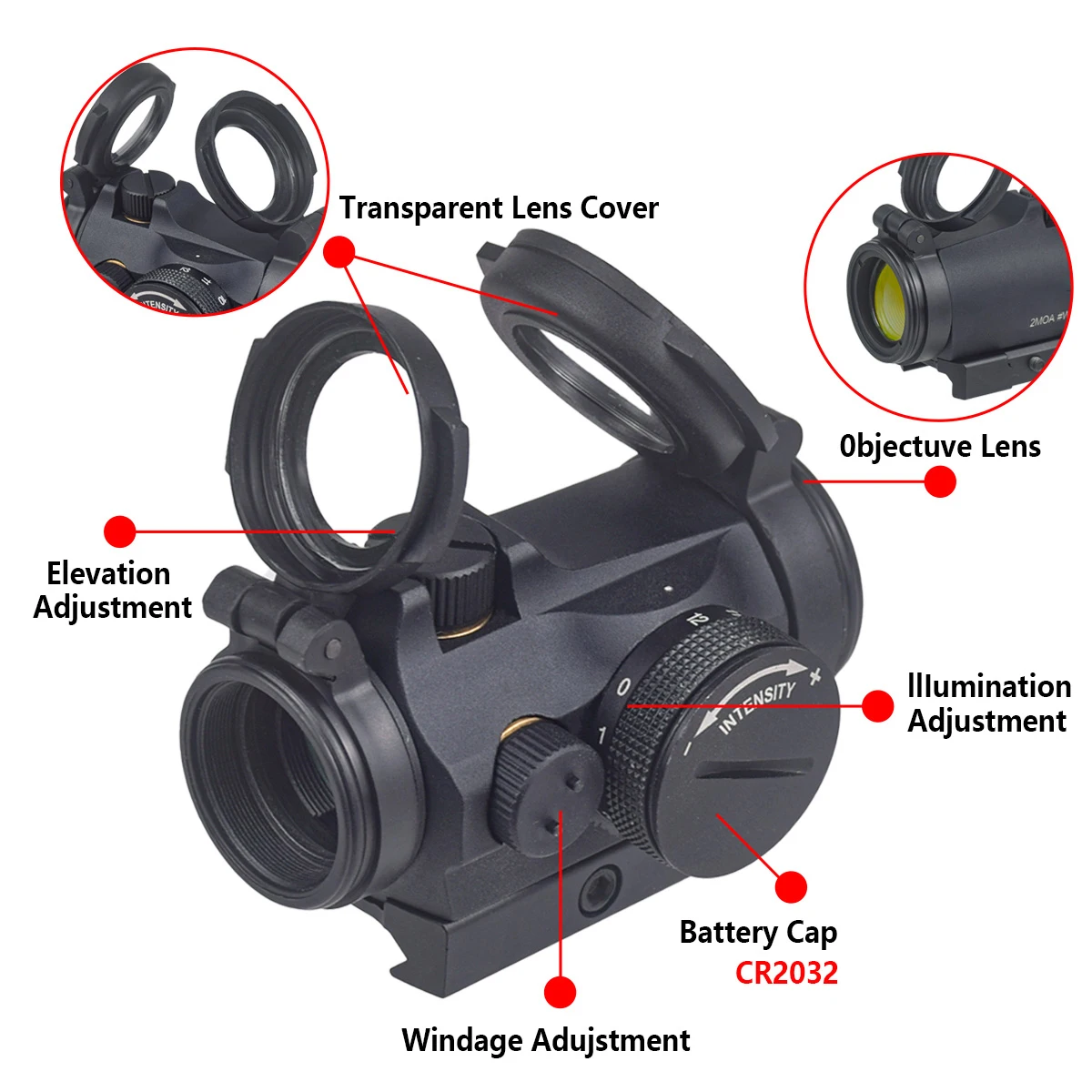 กล้องเล็งแบบจุดแดง Tactical T0 - Outdoor Hunting Range บทวิจารณ์และราคา