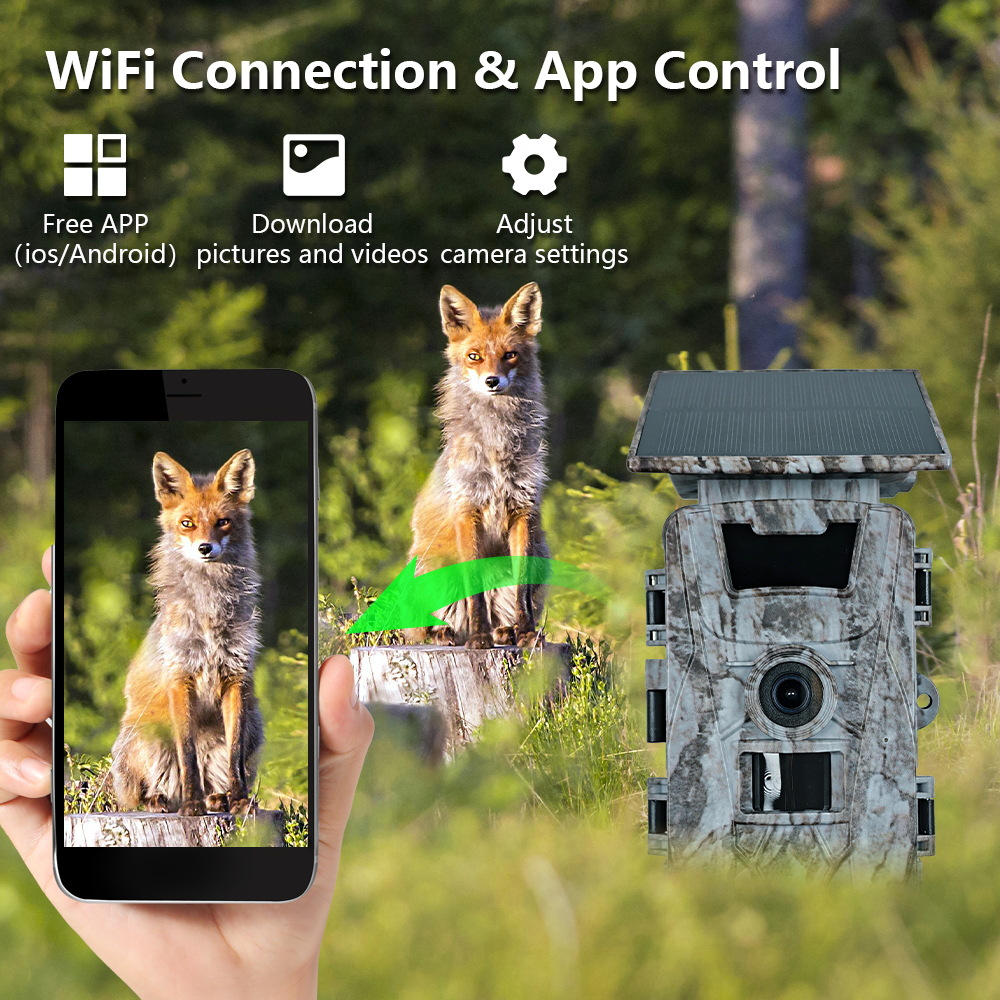 กล้องติดตามสัตว์ป่า Solar WiFi - Outdoor Hunting Camera Wifi บทวิจารณ์และราคา