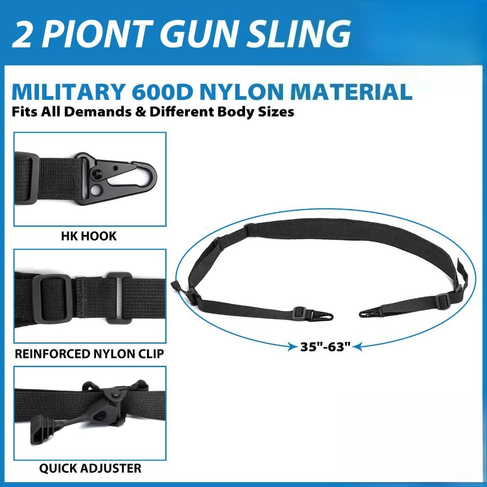 สายสะพายปืนแบบ 2 จุด Tactical  - Rifle Sling Swivel บทวิจารณ์และราคา