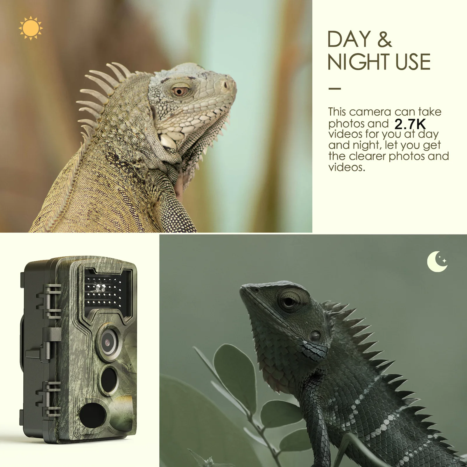 กล้อง 58MP 2.7k กล้องติดตามสัต - Outdoor Hunting Camera Wifi บทวิจารณ์และราคา