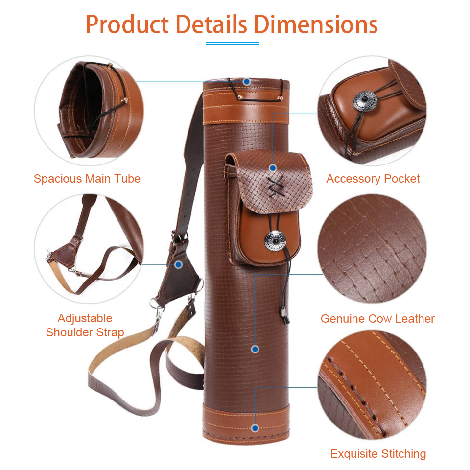52 ซม.แบบดั้งเดิมแบบพกพากระเป๋ - Quiver Arrow Back บทวิจารณ์และราคา