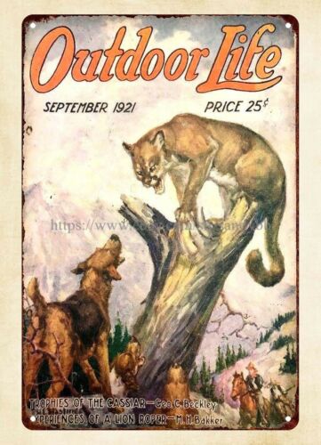 ป้ายโลหะลายปกนิตยสาร OUTDOOR L - Outdoor Hunting Dogs บทวิจารณ์และราคา