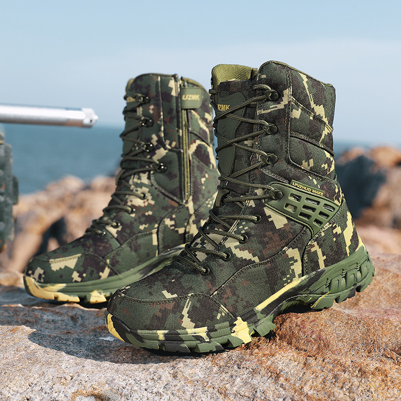 คุณภาพสูงผู้ชายรองเท้ากลางแจ้ง - Outdoor Hunting Fabric บทวิจารณ์และราคา