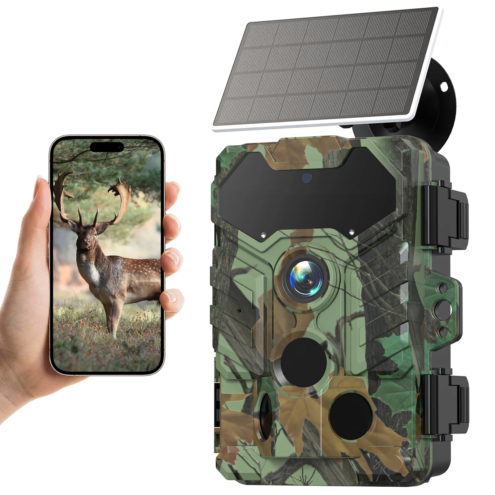 พลังงานแสงอาทิตย์กล้องกลางแจ้ง - Outdoor Hunting Camera Wifi บทวิจารณ์และราคา